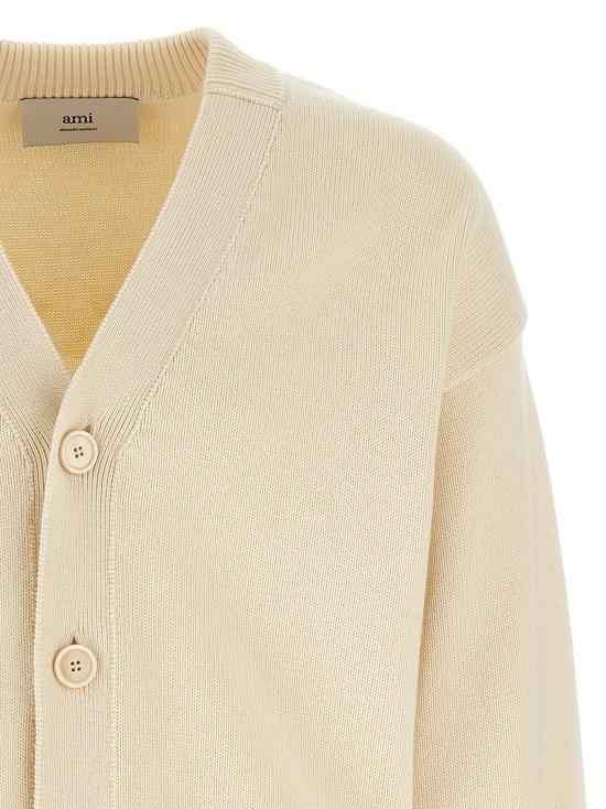 25SS 아미 가디건 HKC163KN0063136 BLANC CREME DOM - AMI