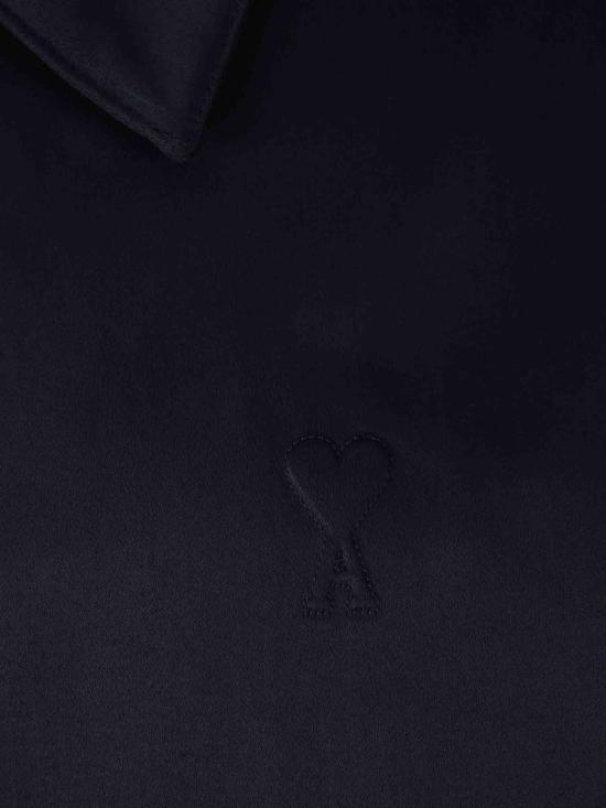 25SS 아미 ADC 코튼 새틴 지퍼 자켓  HJK040CO01034011 NAVY BLUE DOM - AMI