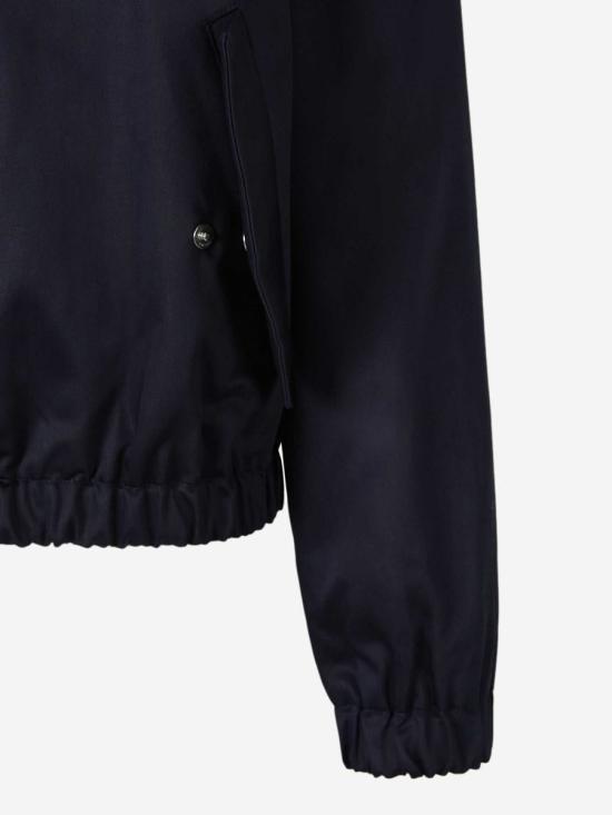 25SS 아미 ADC 코튼 새틴 지퍼 자켓  HJK040CO01034011 NAVY BLUE DOM - AMI