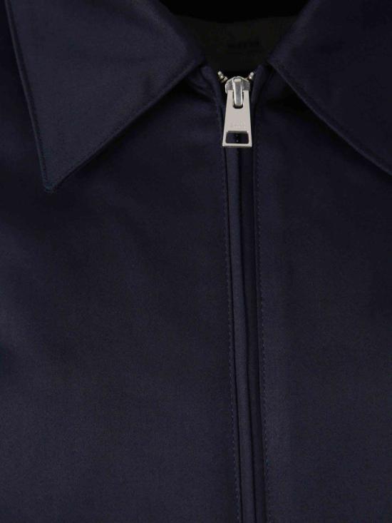 25SS 아미 ADC 코튼 새틴 지퍼 자켓  HJK040CO01034011 NAVY BLUE DOM - AMI