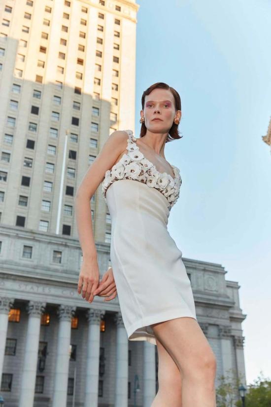  LA FUORI 롱 원피스 La Fuori 플로럴 미니 드레스 화이트 - LA FUORI