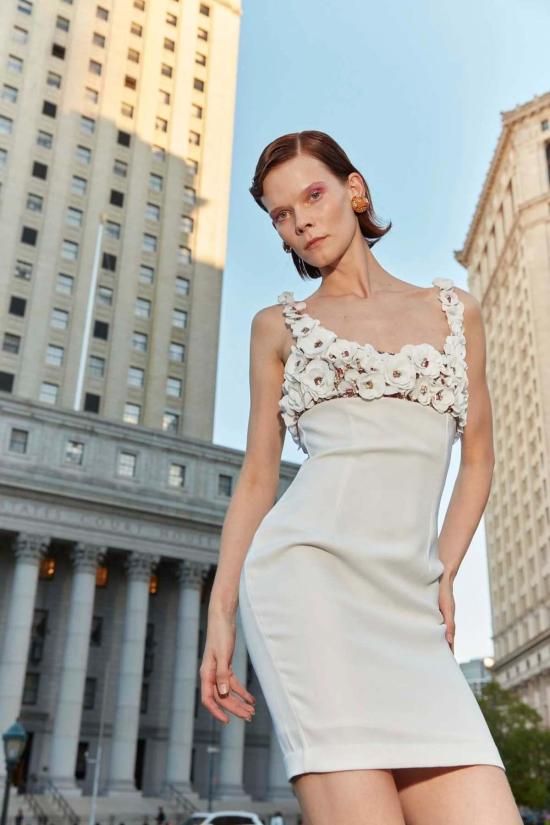  LA FUORI 롱 원피스 La Fuori 플로럴 미니 드레스 화이트 - LA FUORI