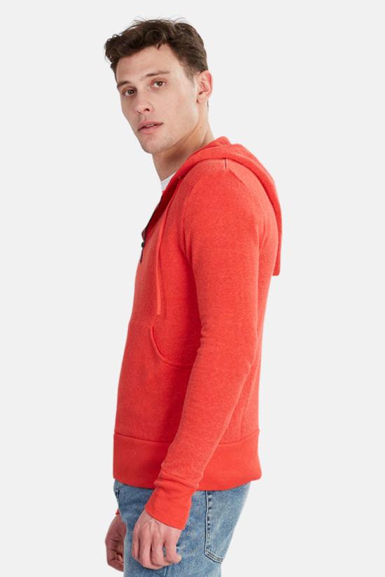  Via Spare 후드 티셔츠 롱슬리브 하프 지퍼 플리스 레드 - OTHER BRANDS