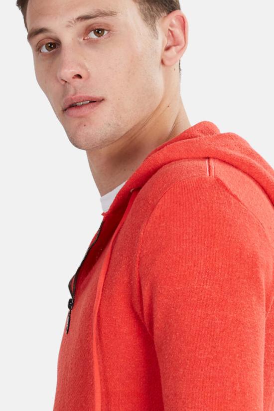  Via Spare 후드 티셔츠 롱슬리브 하프 지퍼 플리스 레드 - OTHER BRANDS