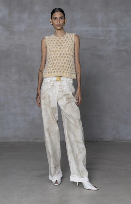  (nude) 팔라초 팬츠 (누드) 스프레이 페인트