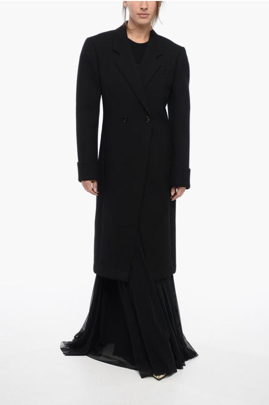  보테가베네타 코트 753426 VKPH0 1000 Black - BOTTEGA VENETA