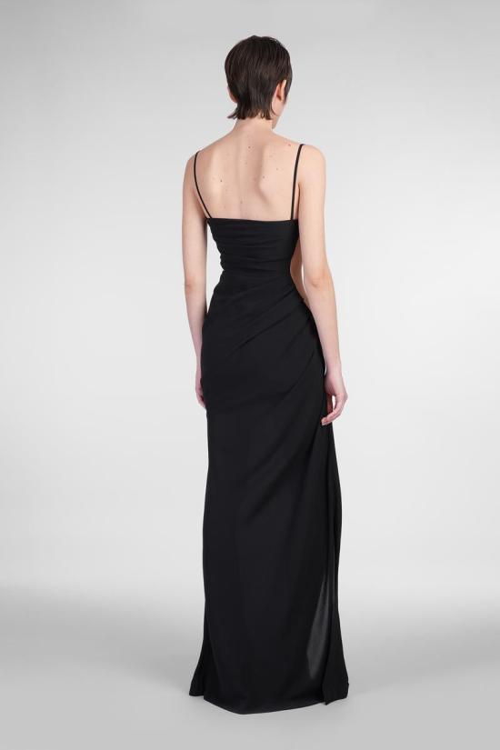 25SS 뮈글러 롱 원피스 410972 25P1RO1705369 Black - MUGLER