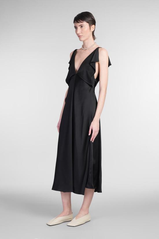 25SS 질샌더 미디 원피스 410697 J02CT0469J76018 Black - JIL SANDER