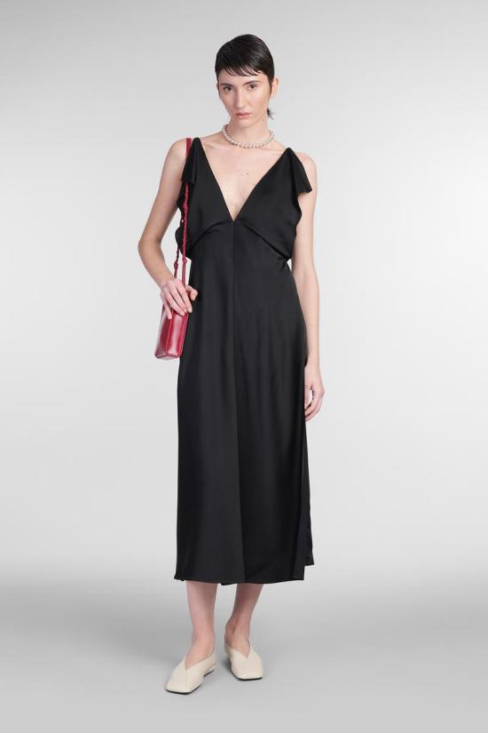 25SS 질샌더 미디 원피스 410697 J02CT0469J76018 Black - JIL SANDER