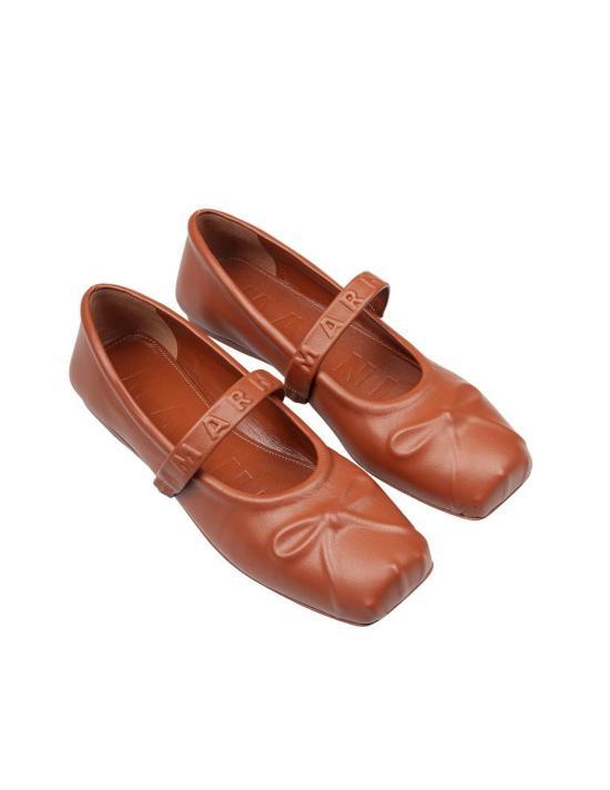 25SS 마르니 플랫 슈즈 MJMS007700P362800M81 Brown - MARNI