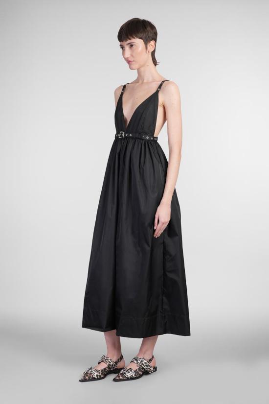 25SS 가니 미디 원피스 411918 W0030 Black - GANNI