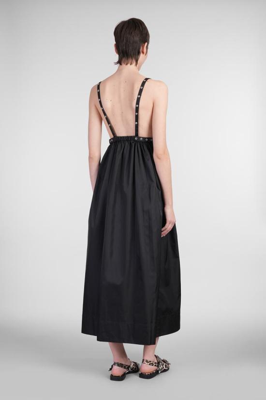 25SS 가니 미디 원피스 411918 W0030 Black - GANNI