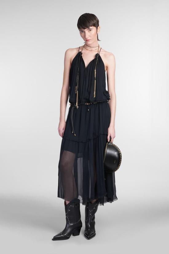 25SS 이자벨마랑에뚜왈 미디 원피스 413885 RO0669FA C1J07E Black - ISABEL MARANT ETOILE