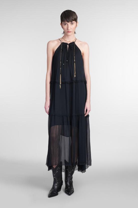 25SS 이자벨마랑에뚜왈 미디 원피스 413885 RO0669FA C1J07E Black