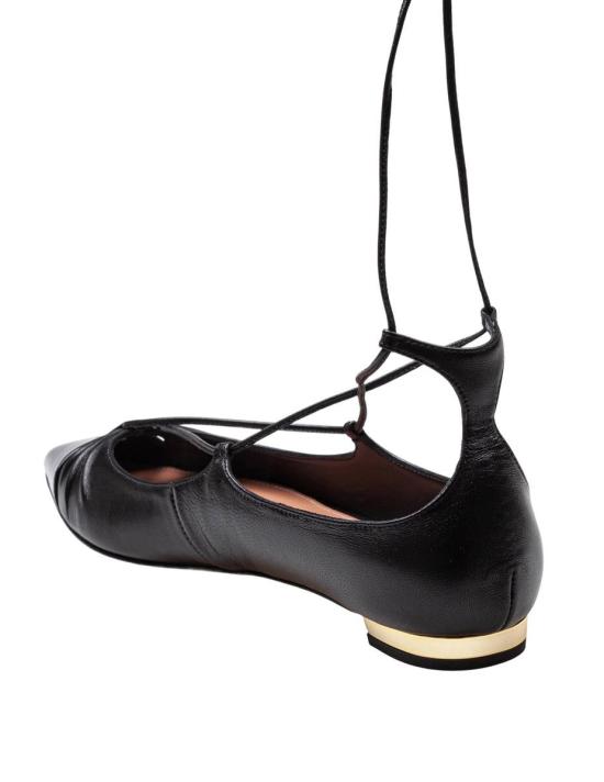 25FW 아쿠아주라 플랫 슈즈 GBIFLAA0 NNG 000 Black - AQUAZZURA