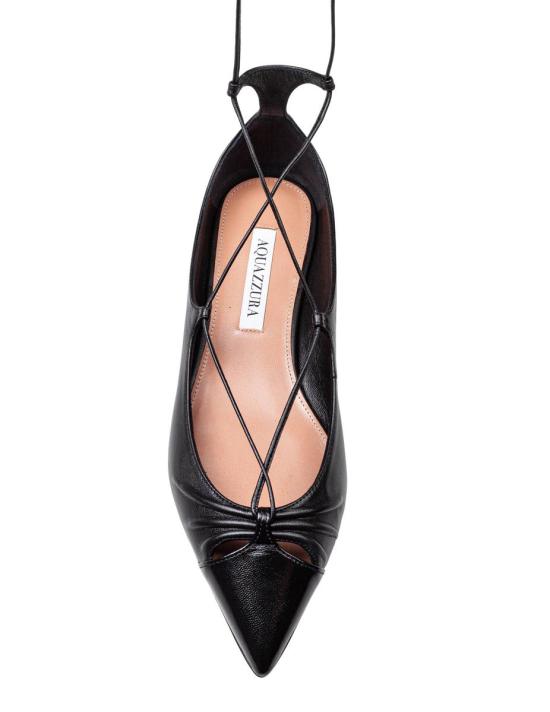 25FW 아쿠아주라 플랫 슈즈 GBIFLAA0 NNG 000 Black - AQUAZZURA