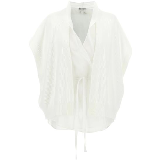 25SS 브루넬로 쿠치넬리 블라우스 M19257716 C2723 WHITE