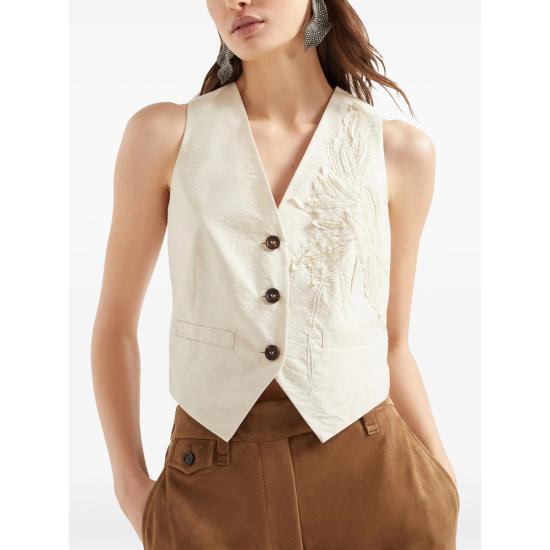 25SS 브루넬로 쿠치넬리 베스트 M0F79HJ506 C2869 NEUTRALS - BRUNELLO CUCINELLI