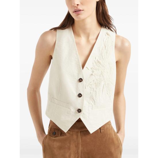 25SS 브루넬로 쿠치넬리 베스트 M0F79HJ506 C2869 NEUTRALS - BRUNELLO CUCINELLI