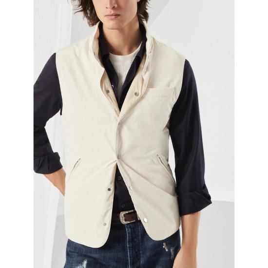 25SS 브루넬로 쿠치넬리 베스트 MD4796523 CTG25 WHITE - BRUNELLO CUCINELLI