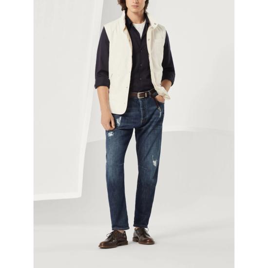 25SS 브루넬로 쿠치넬리 베스트 MD4796523 CTG25 WHITE - BRUNELLO CUCINELLI