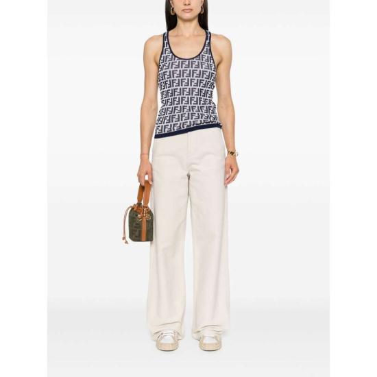 24FW 펜디 민소매 티셔츠 ASOT FZXC39 F1PO6 BLUE NEUTRALS - FENDI