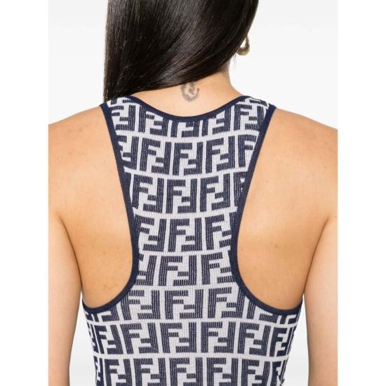 24FW 펜디 민소매 티셔츠 ASOT FZXC39 F1PO6 BLUE NEUTRALS - FENDI