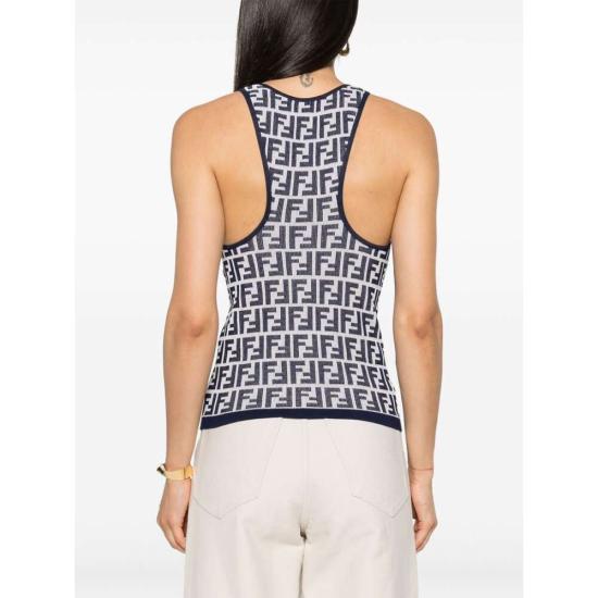 24FW 펜디 민소매 티셔츠 ASOT FZXC39 F1PO6 BLUE NEUTRALS - FENDI