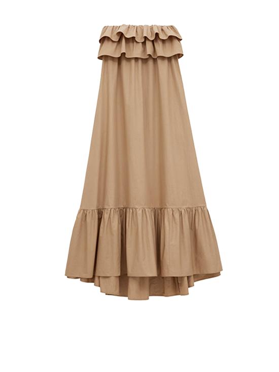 25SS 생로랑 미디 원피스 818380 YZ9AN2560 CANNELLE