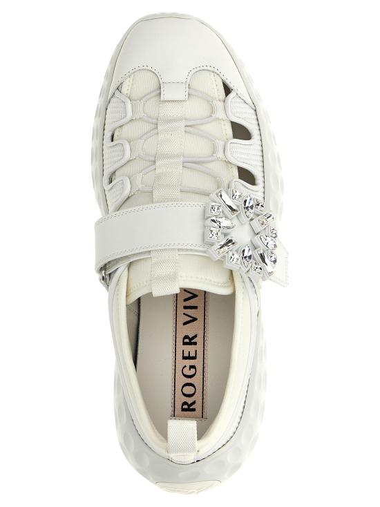 25FW 로저비비에 비브 런 라이트 트레키 패브릭 스니커즈 RVW63738940TU4B001 White - ROGER VIVIER