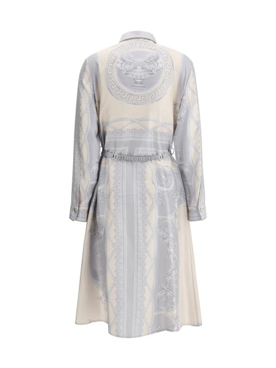 25SS 베르사체 미디 원피스 10186221A13359 5E450 Grey - VERSACE