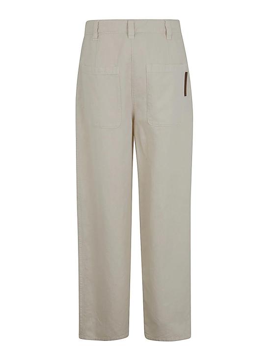  브루넬로 쿠치넬리 스트레이트 팬츠 ML996P5889C8739 White - BRUNELLO CUCINELLI