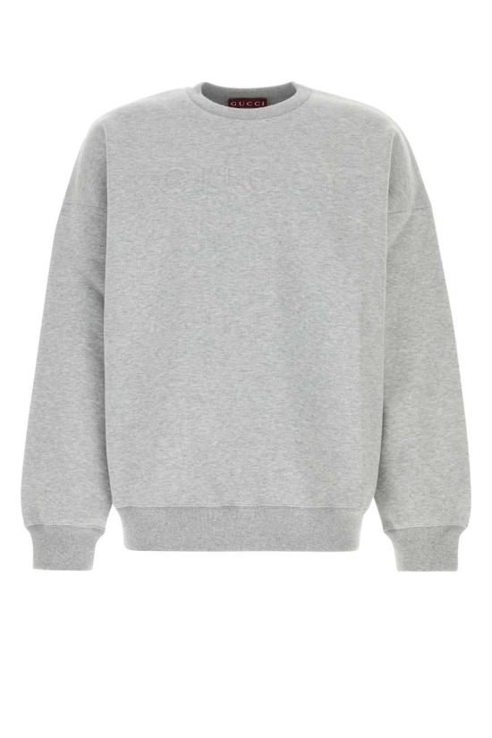 25FW 구찌 엠보싱 코튼 저지 스웨트 셔츠 817263XJG2E 1056 GREY