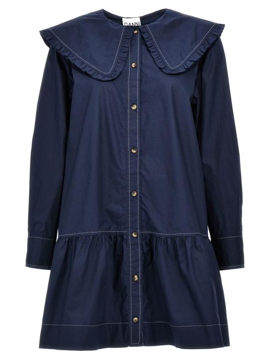 25SS 가니 미디 원피스 W0157683 BLUE