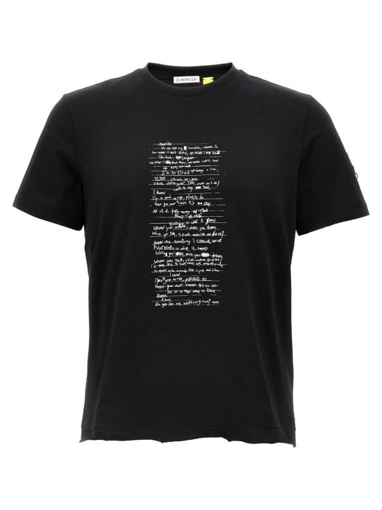 24FW 몽클레어 반팔 티셔츠 J209T8C0000289AHD999 Black