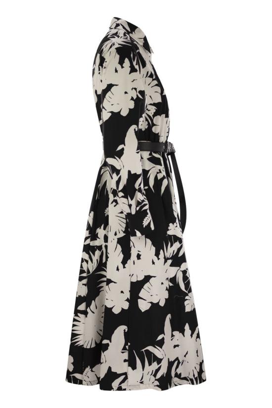 25SS 막스마라 미디 원피스 2516221122600 002 BLACK WHITE - MAX MARA