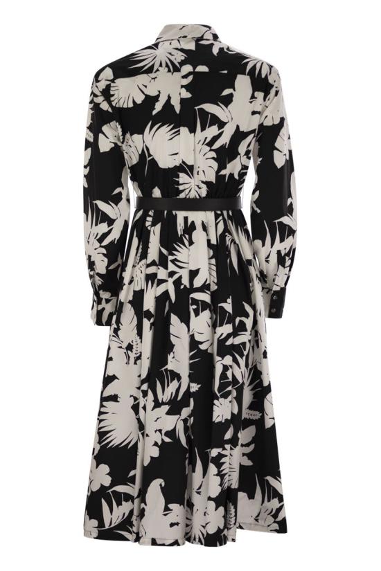 25SS 막스마라 미디 원피스 2516221122600 002 BLACK WHITE - MAX MARA