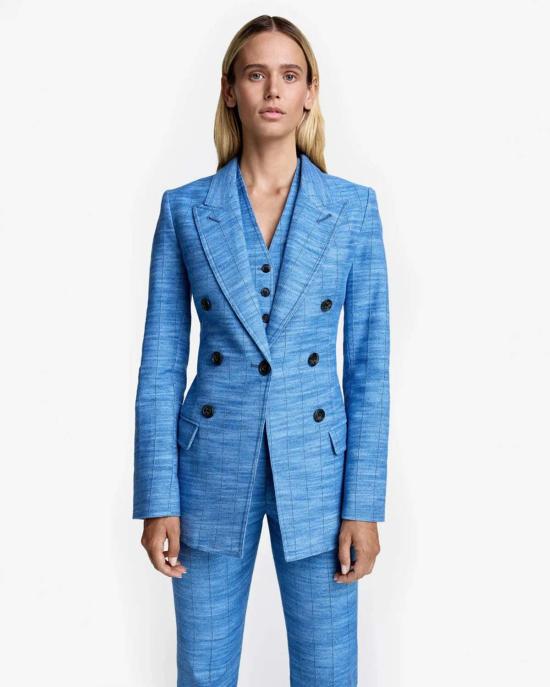  Smythe 수트 자켓 스마이스 낫 어 디비 블레이저 데님 스트라이프 - OTHER BRANDS