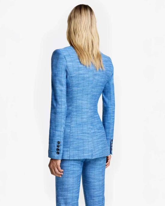  Smythe 수트 자켓 스마이스 낫 어 디비 블레이저 데님 스트라이프 - OTHER BRANDS