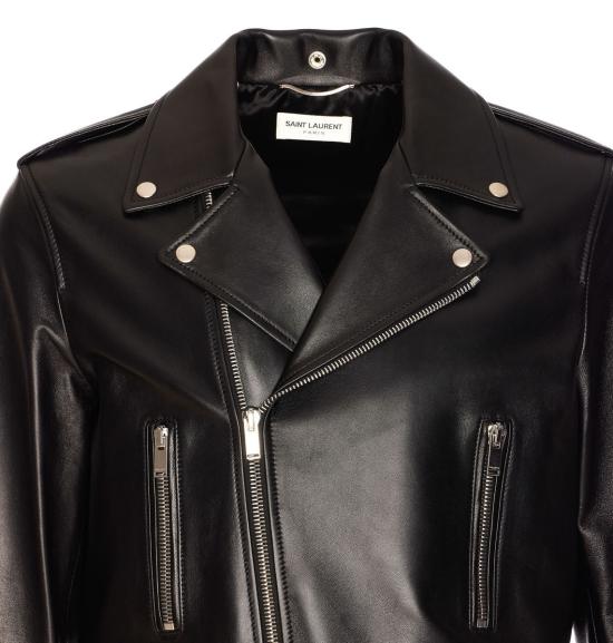  생로랑 램스킨 클래식 모터사이클 자켓 484284Y5YA2 1000 - SAINT LAURENT