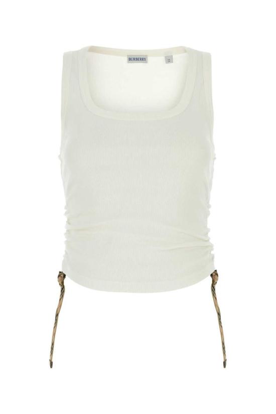 25SS 버버리 립드 저지 탱크탑  8109197 B8764 WHITE