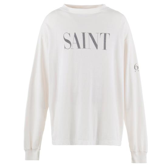 25SS 세인트 미카엘 긴팔 티셔츠 HR835WH WHITE