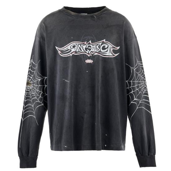 25SS 세인트 미카엘 긴팔 티셔츠 HR8C41BK BLACK