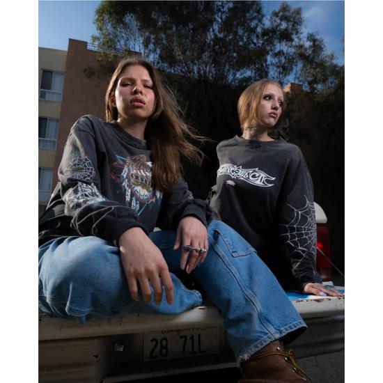 25SS 세인트 미카엘 긴팔 티셔츠 HR8C41BK BLACK - SAINT MXXXXXX