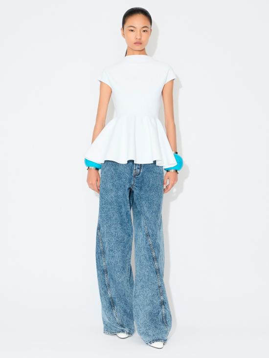 25SS 알라이아 데님 팬츠 AA9P1161T535A 524 BLEU NEIGE - ALAIA