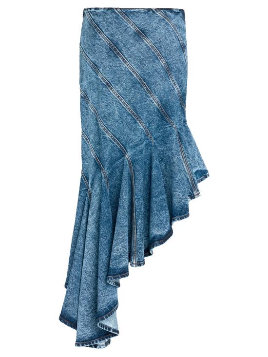 25SS 알라이아 미디 스커트 AA9J2283T535A 524 BLEU NEIGE - ALAIA