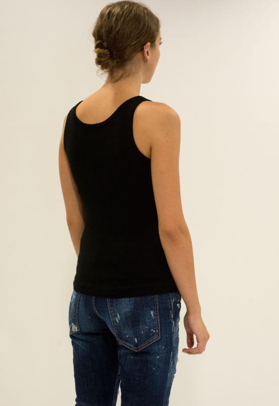 25FW 라 로즈 민소매 티셔츠 GDC22806C 2000 NERO - LA ROSE