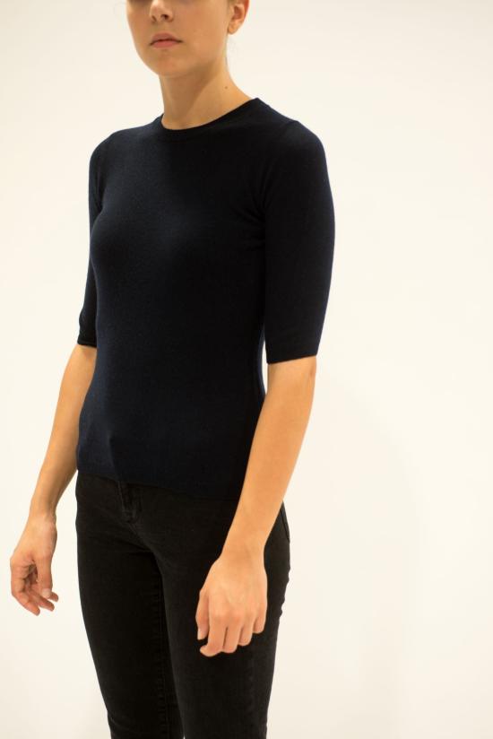 25FW 라 로즈 스웨터 GDC22805C 20102 BLUE NAVY - LA ROSE