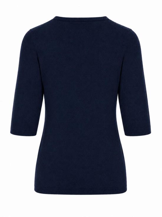 25FW 라 로즈 스웨터 GDC22805C 20102 BLUE NAVY - LA ROSE