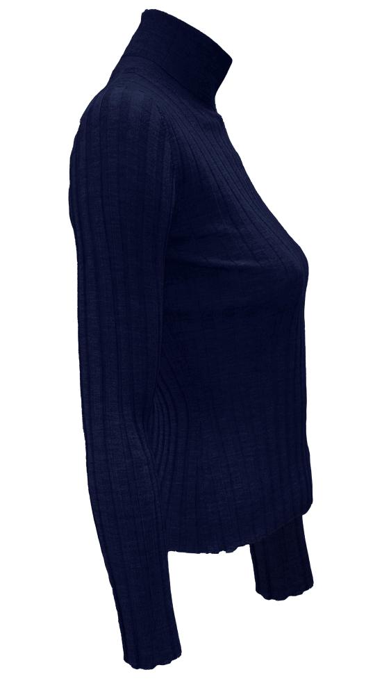 25FW 라 로즈 터틀넥 J01121 30098 Blue Navy - LA ROSE